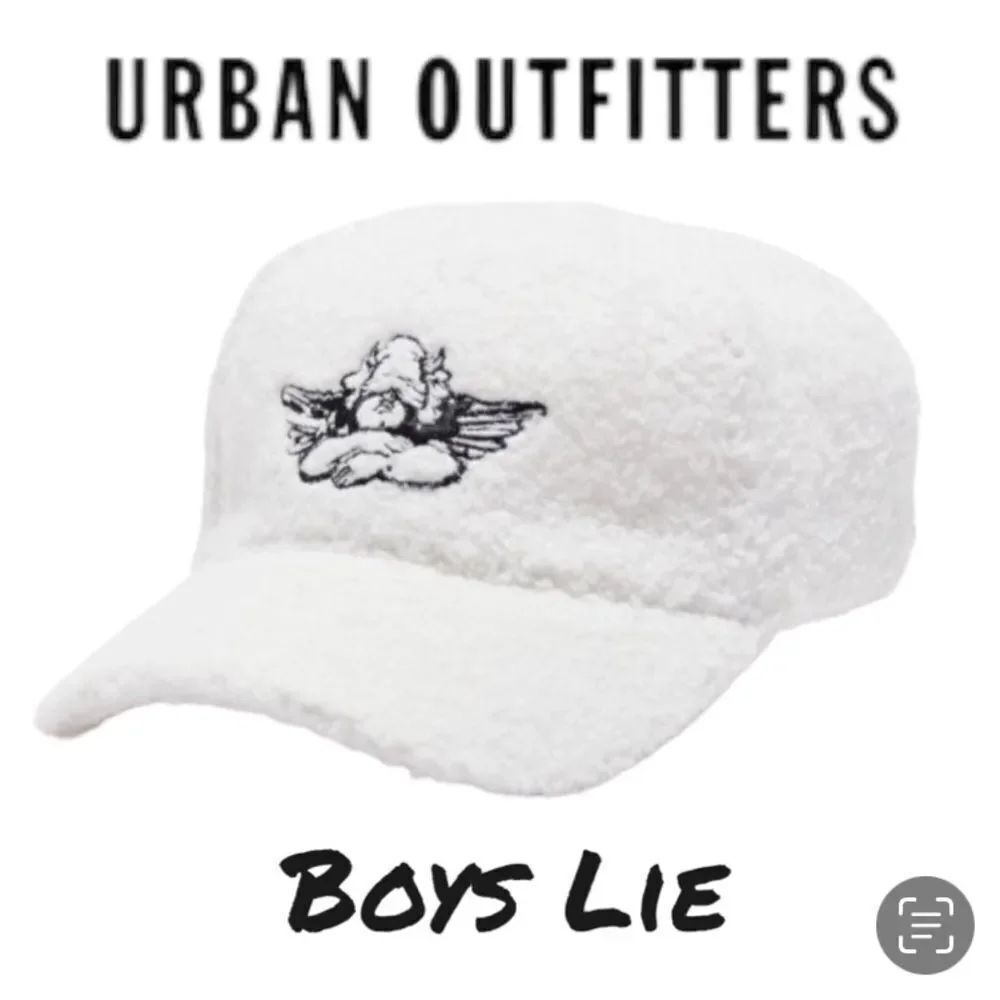 NEW Boys Lie Women's White Sherpa Baseball Cap Hat